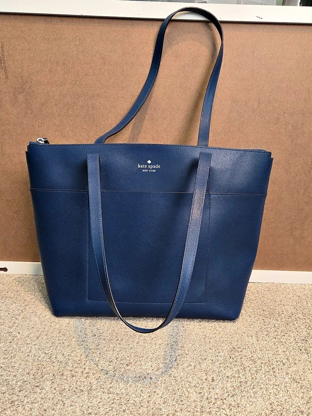 Kate Spade Do It All Tote Bag Blue Zip-Top